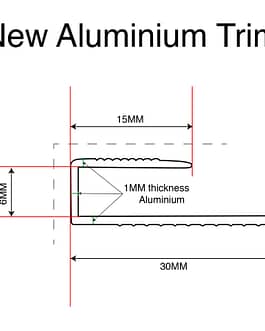 Aluminium End Trims 6mm